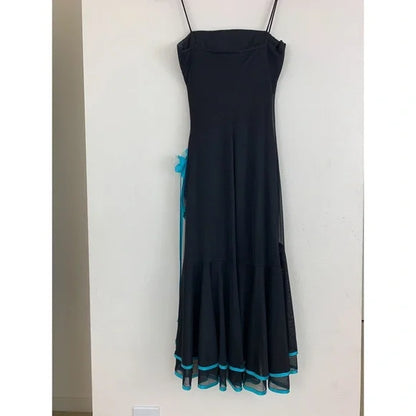 Black fashion blue floral tube top short ruffle homecoming dress prom dress evening dress birthday party dress gh3533