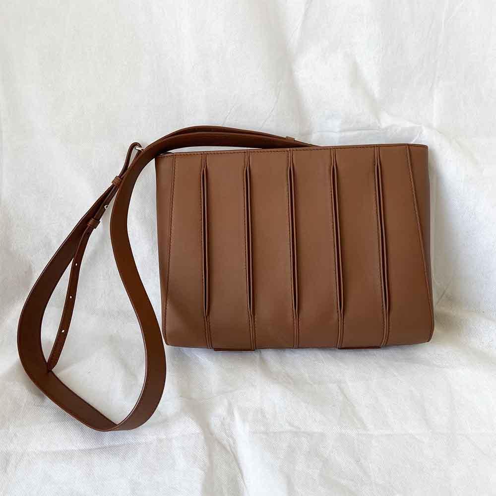 Max Mara brown leather Whitney Bag