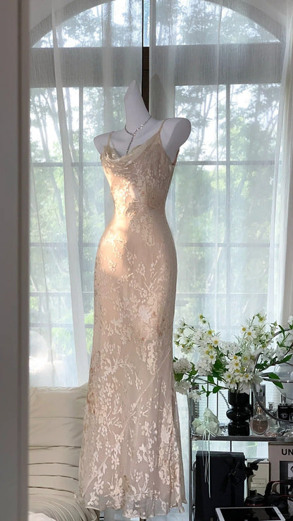 Pink floral ball gown long chiffon date dress evening dress birthday dress wedding dress style core aesthetic gh4530