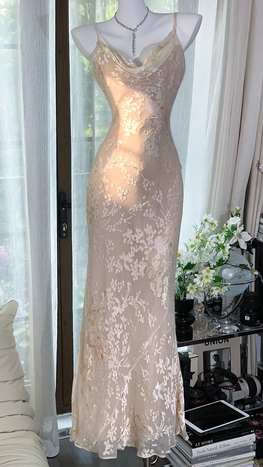 Pink floral ball gown long chiffon date dress evening dress birthday dress wedding dress style core aesthetic gh4530