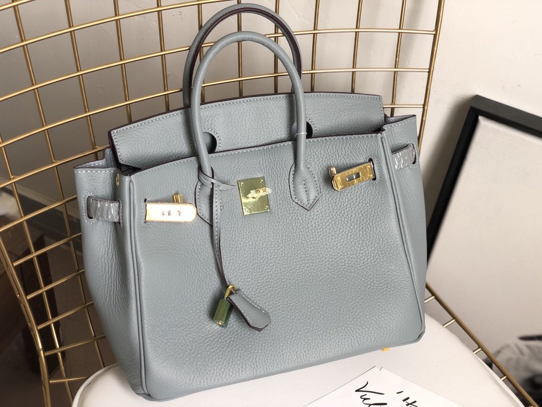 H BIRKIN 35 TOGO  GOLD HARDWARE GREY 35CM