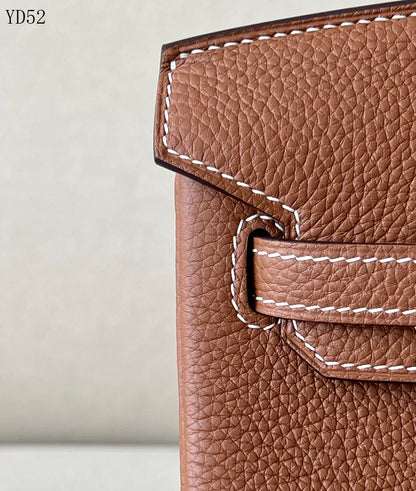 H BIRKIN 25 TOGO BROWN SILVER HARDWARE 25CM