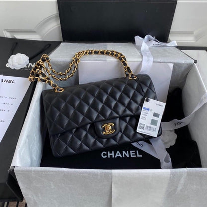 CHANEL CLASSIC HANDBAG Lambskin & Gold Metal