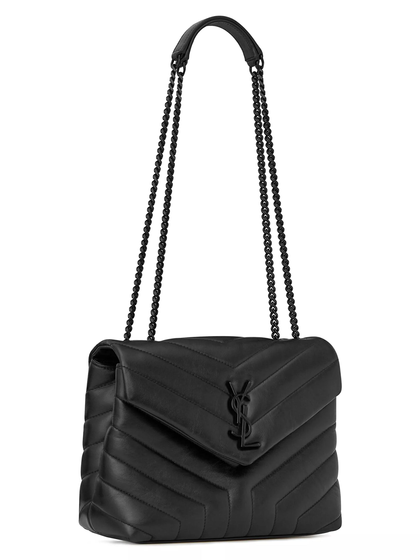 Saint Laurent Loulou Small Shoulder Bag in Quilted Leather Details