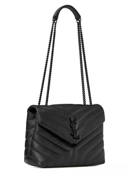 Saint Laurent Loulou Small Shoulder Bag in Quilted Leather Details