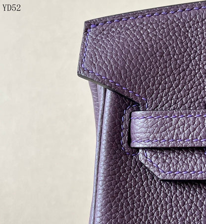 H BIRKIN 25 TOGO PURPLE  GOLD HARDWARE 25CM