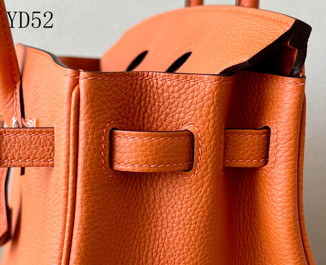 H BIRKIN 25 TOGO ORANGE  GOLD HARDWARE 25CM