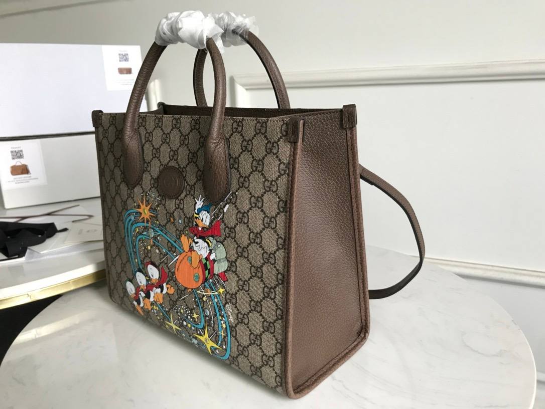 Gucci Beige Canvas Donald Duck Tote Bag