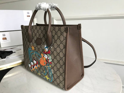 Gucci Beige Canvas Donald Duck Tote Bag