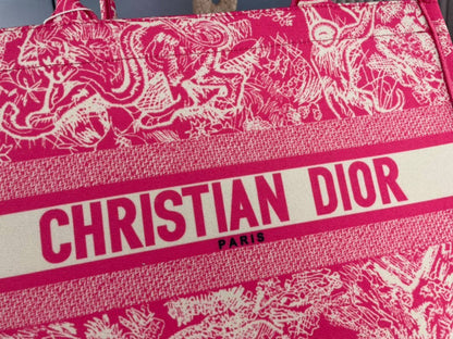 Dior Book Tote Fluorescent Pink