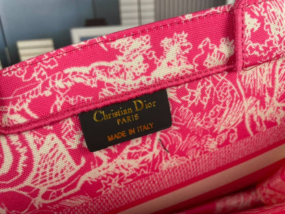 Dior Book Tote Fluorescent Pink
