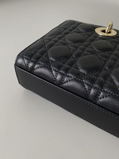 Dior Lady Dior Alligator Black