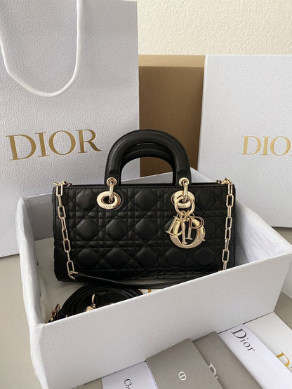Dior Lady Dior Alligator Black