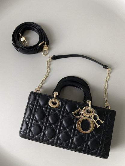 Dior Lady Dior Alligator Black