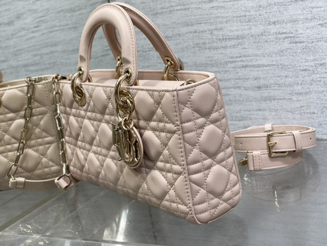 Dior Lady Dior Alligator Pink