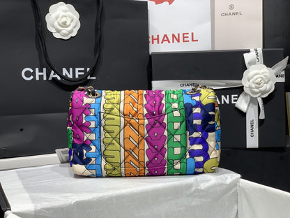 Chanel Flap Bag Multicoloured Fabric
