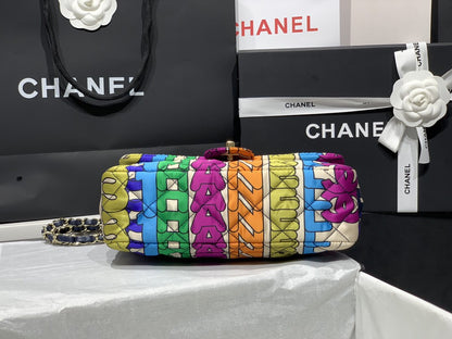 Chanel Flap Bag Multicoloured Fabric