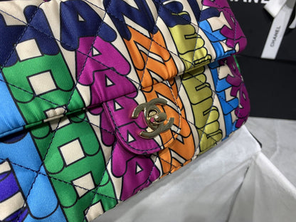 Chanel Flap Bag Multicoloured Fabric