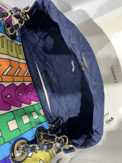Chanel Flap Bag Multicoloured Fabric