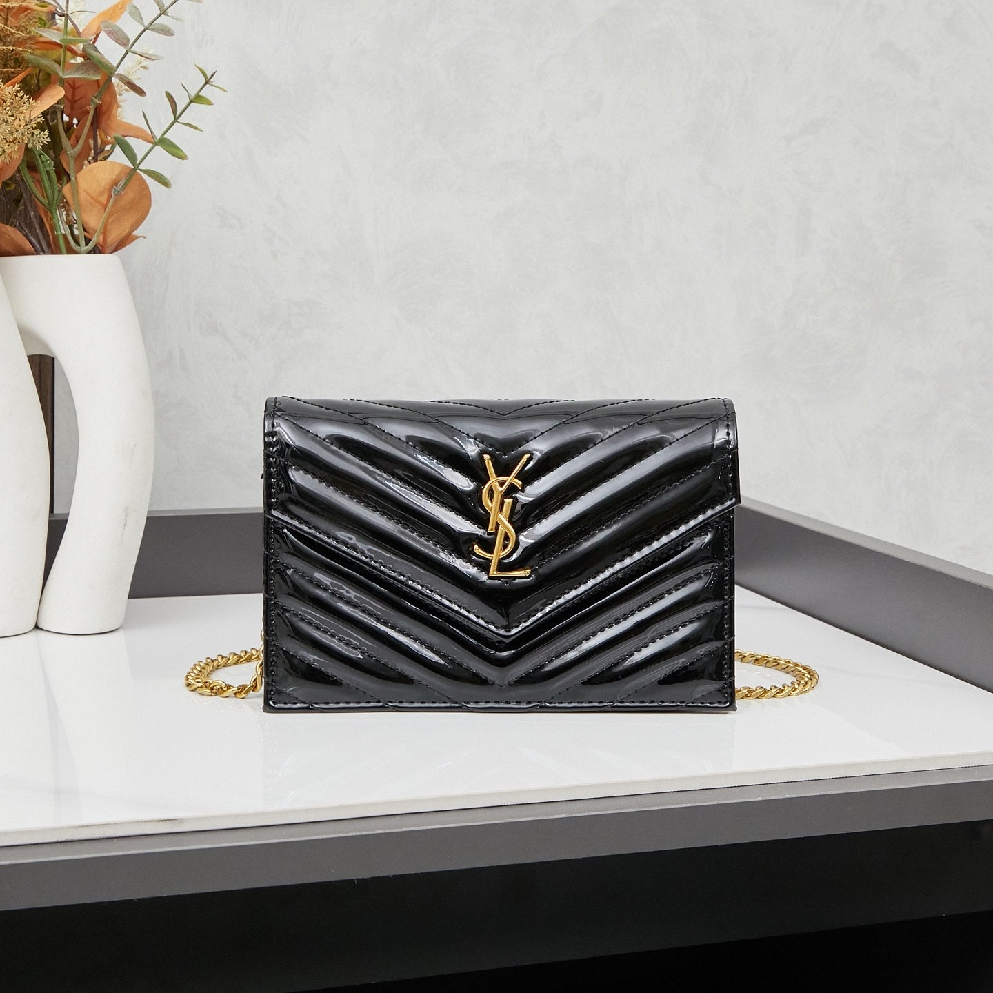 YSL Envelope Medium Chain Bag