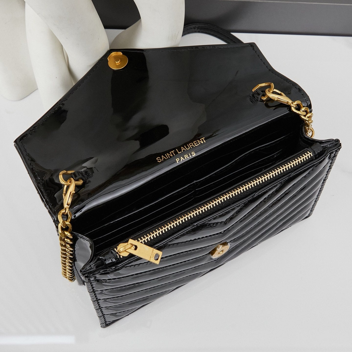 YSL Envelope Medium Chain Bag