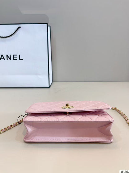 Chanel Gold CC Logo Grained Bag
