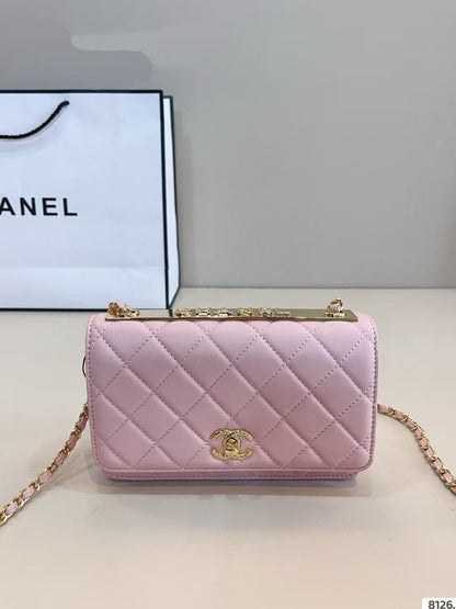Chanel Gold CC Logo Grained Bag