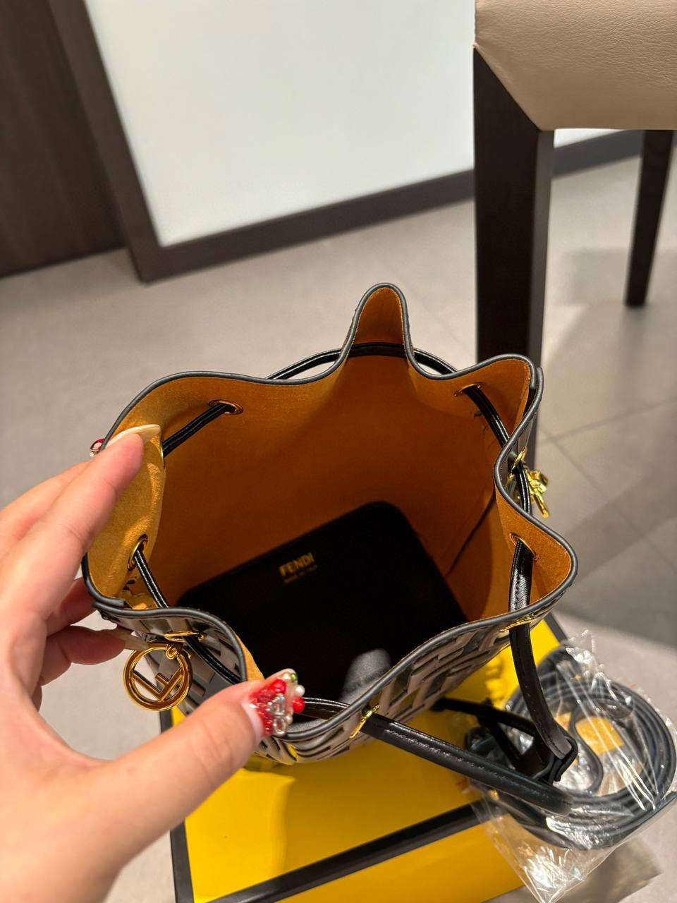 Fendi Mon Tresor Leather Mini-Bag ‘Brown’