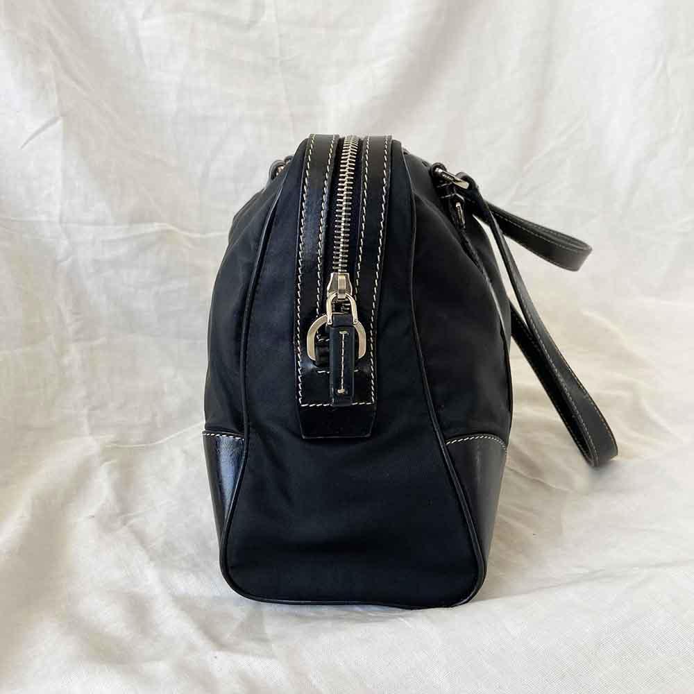 Prada Black Nylon Top Handle Bag