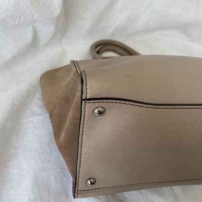 Prada Nude Leather Twin Pocket Double Handle Tote Bag