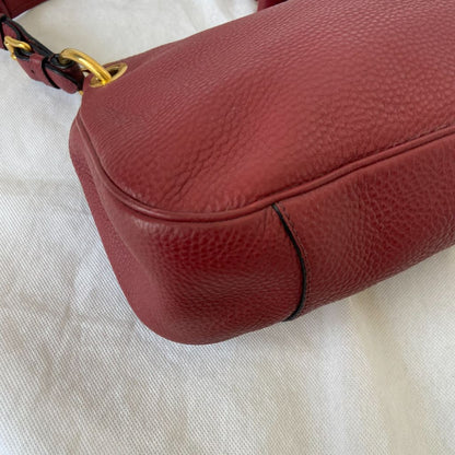 Prada red leather bag