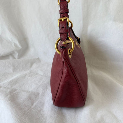 Prada red leather bag