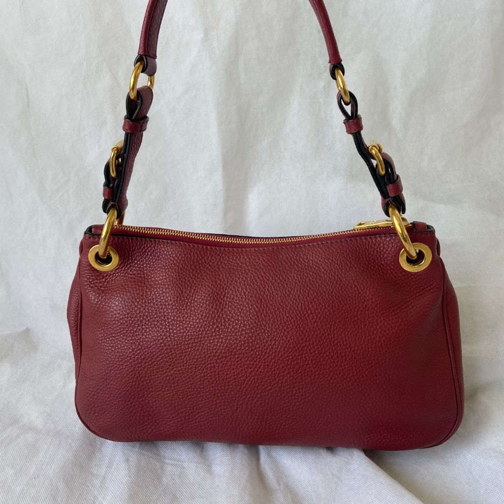 Prada red leather bag