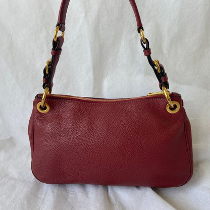 Prada red leather bag