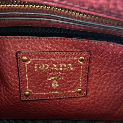 Prada red leather bag