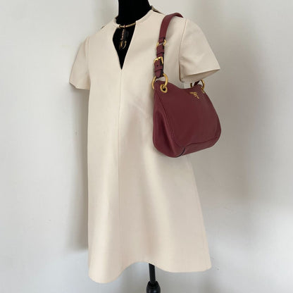 Prada red leather bag