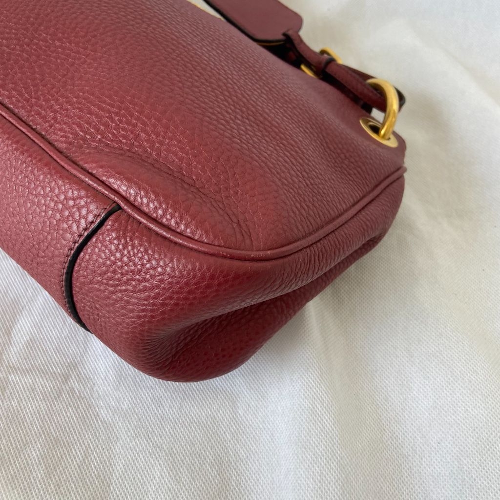 Prada red leather bag