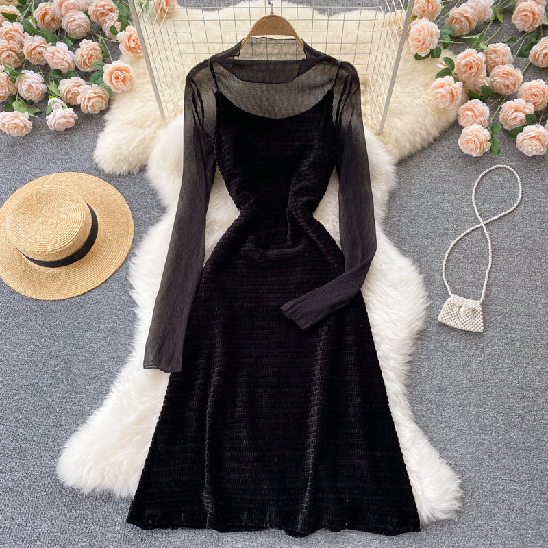 Elehant see through two pieces dress fashion dress  438