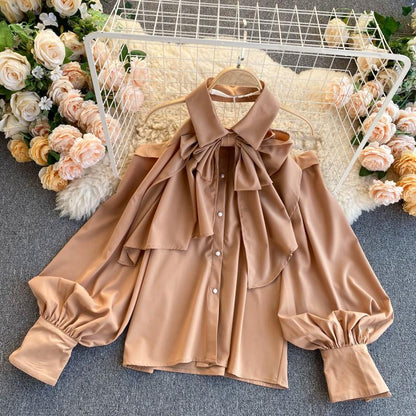 Stylish off-shoulder puff sleeve top  313