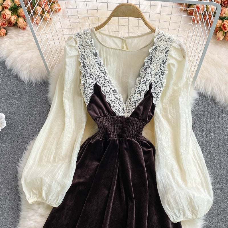 Cute lace two pieces dress fashion dress  403