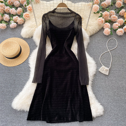 Elehant see through two pieces dress fashion dress  438