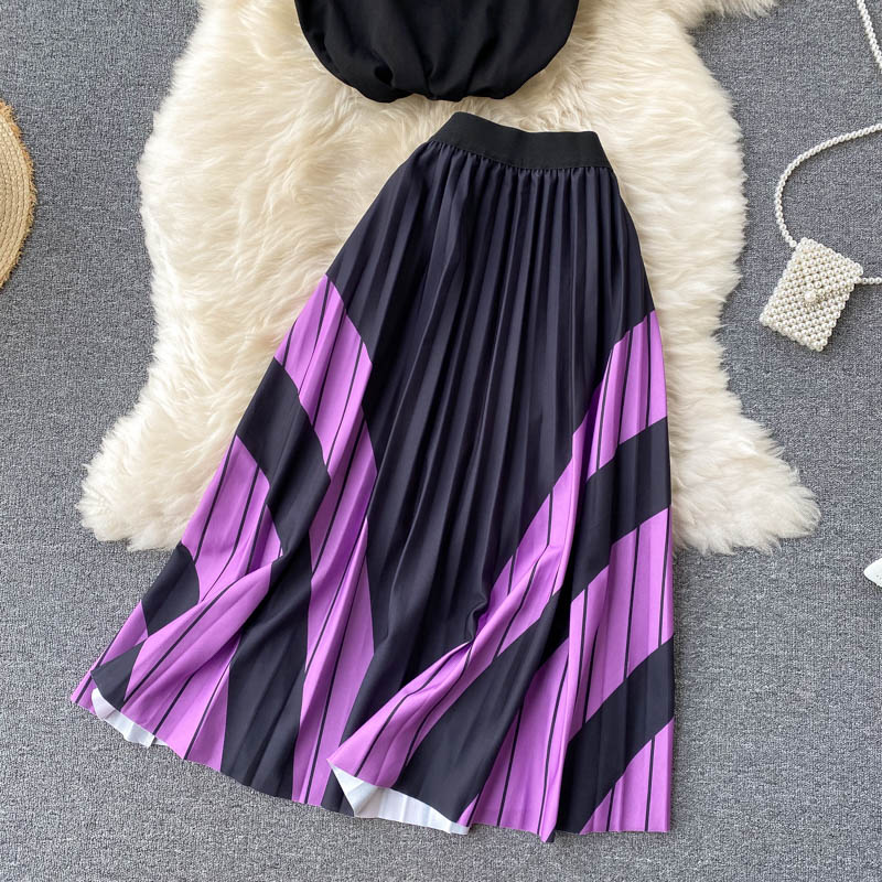 Black A line two pieces dress  662