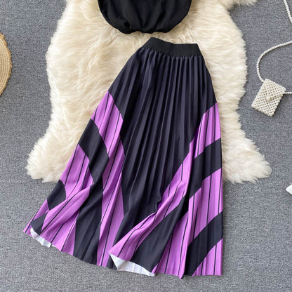 Black A line two pieces dress  662