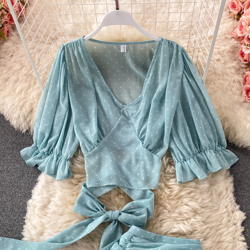 Cute A line two pieces dress fashion dress  537