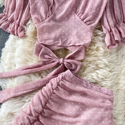 Cute A line two pieces dress fashion dress  537