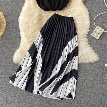 Black A line two pieces dress  662