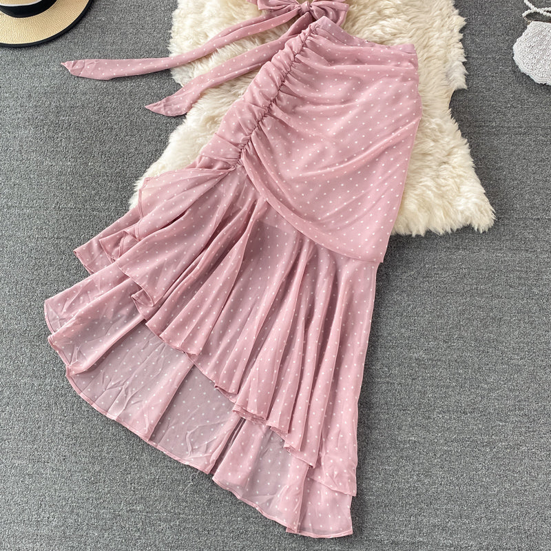 Cute A line two pieces dress fashion dress  537