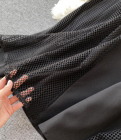 Black two pieces dress fashion dress  663
