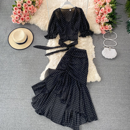 Cute A line two pieces dress fashion dress  537