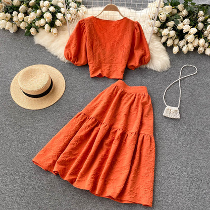 Cute two pieces A line dress fashion dress  473